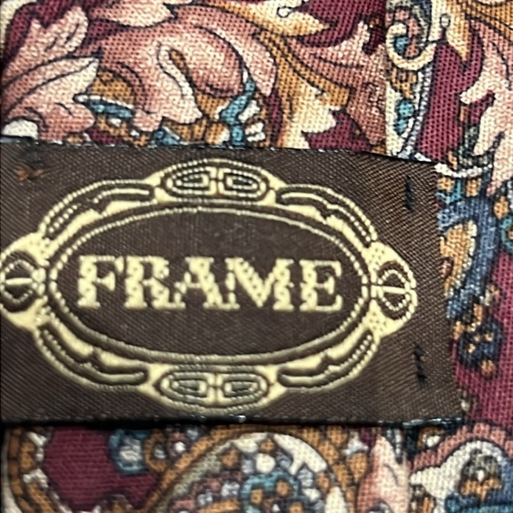 Frame Burgundy Paisley Men's Classic Tie - Picture 4 of 7